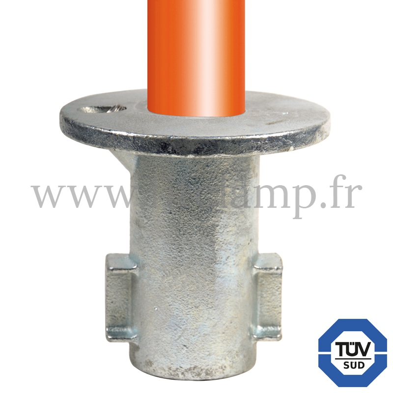 Conector tubular 134: Base empotrada para montaje tubular. FitClamp