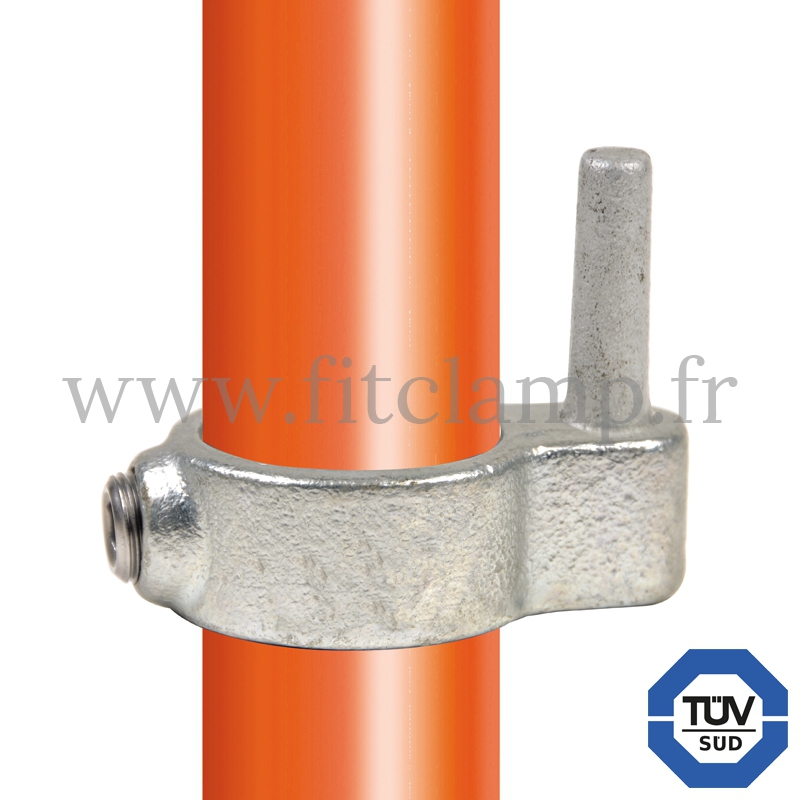 Conector tubular 140: Pasador puerta macho para montaje tubular. Con doble protección de galvanizado
