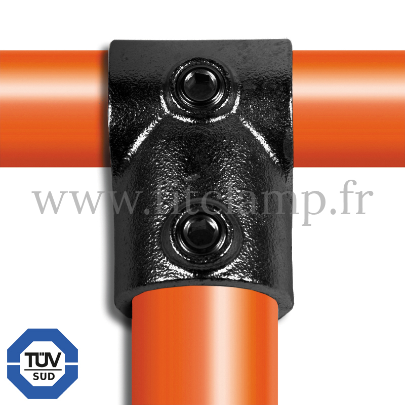 Conector tubular 101: T corto compatible con 2 tubos para montaje tubular. FitClamp. Par de apriete recomendado: 40 Nm.