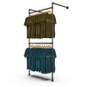 Black B34 Single wall-mounted clothes rail