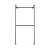 Black B34 Single wall-mounted clothes rail