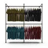 Black B34 Double wall-mounted clothes rail