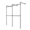 Black B34 Double wall-mounted clothes rail