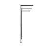 Black B34 Double wall-mounted clothes rail