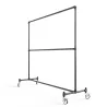 Black two-tier clothes rail