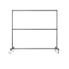 Black two-tier clothes rail