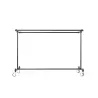 Black Double-width clothes rail. Fitclamp