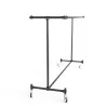 Black Double-width clothes rail. Fitclamp