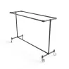 Black Double-width clothes rail. Fitclamp