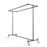 Black Double-width clothes rail. Fitclamp