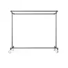 Black Double-width clothes rail. Fitclamp