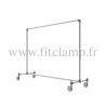 Porte-vêtements autoportant simple en structure tubulaire. Idéal pour votre agencement de magasin. FitClamp