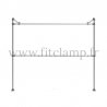 Porte-vêtements mural simple en structure tubulaire acier galvanisé B 34. FitClamp