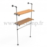 Etagère simple avec penderie en structure tubulaire. FitClamp