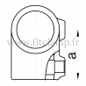 Raccord tubulaire T court (101) pour un assemblage tubulaire. Dessin Technique. FitClamp